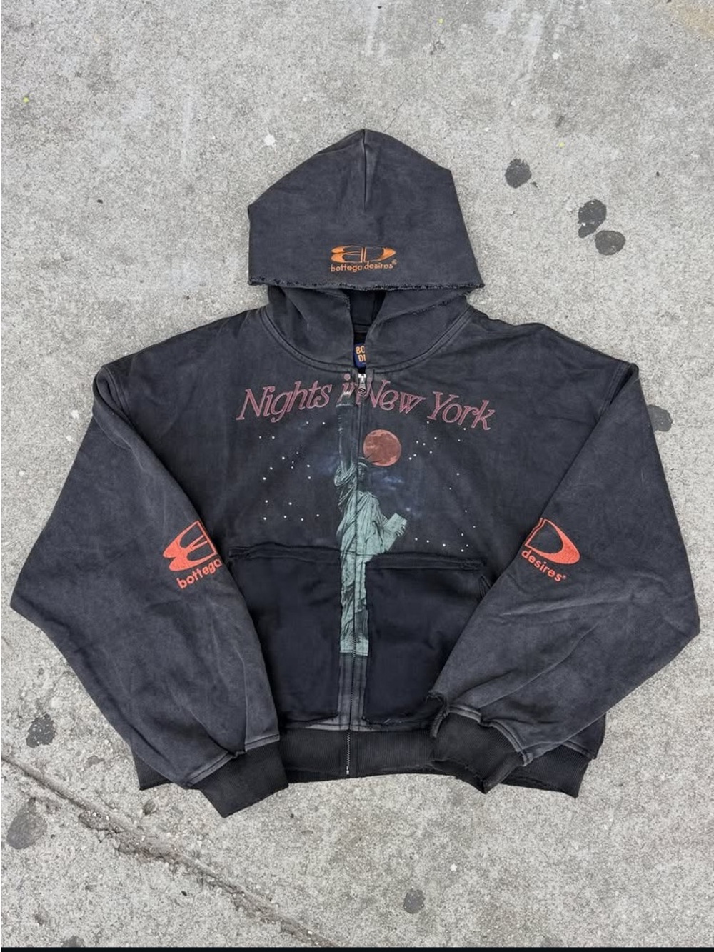 Unreleased Vintage Nights in New York Black Hoodie Sweatshirt
